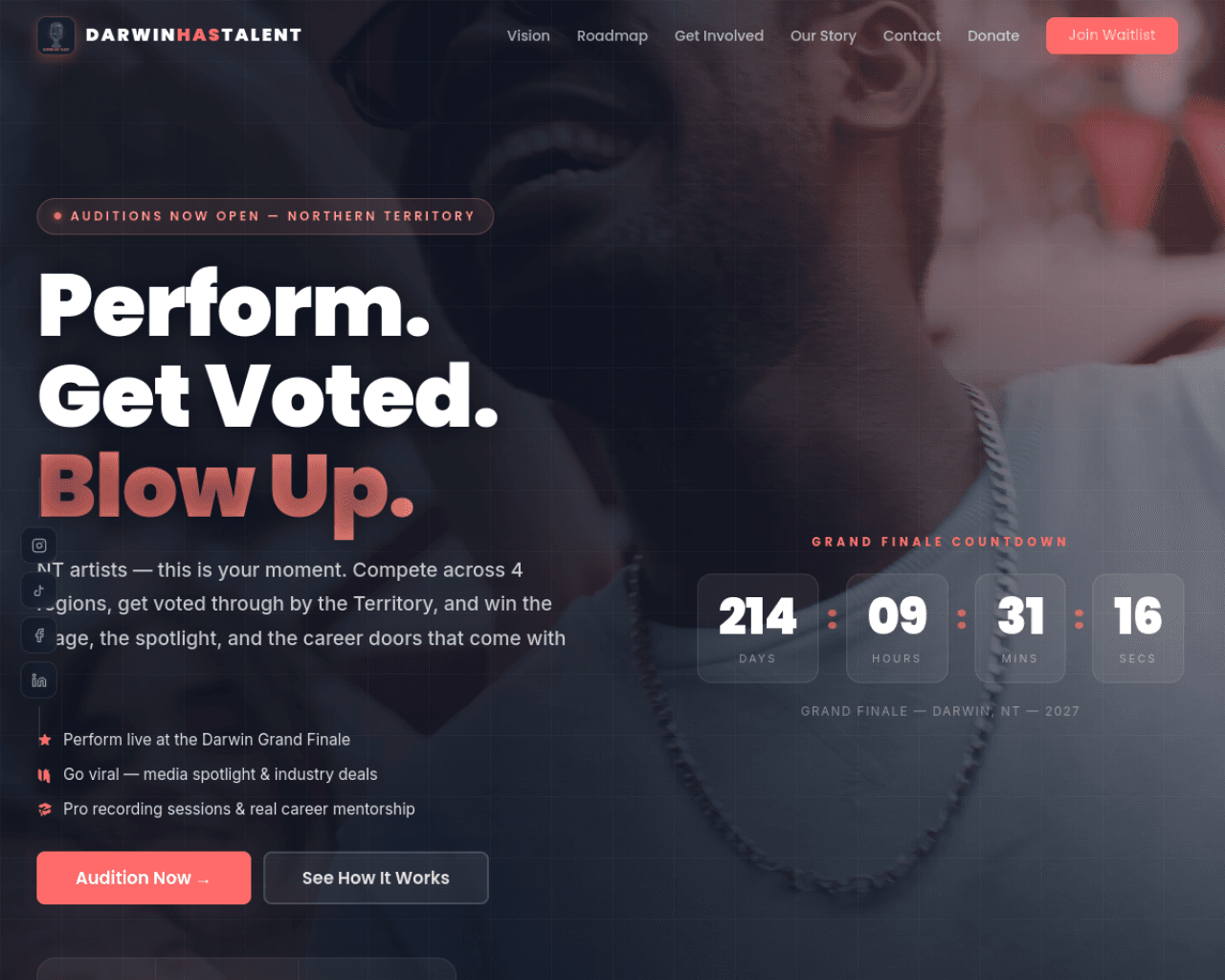 Darwin Has Talent — Northern Territory music competition website